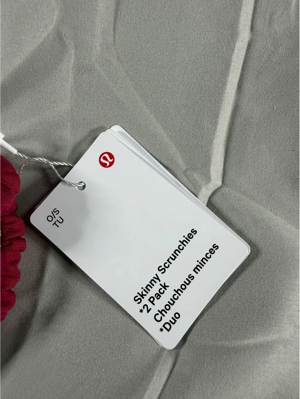 Lululemon Skinny Scrunchies 2 Pack in Berry Rumble NWTs